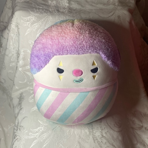 Squishmallows Other - 14” Squishmallow Declan the Cotton Candy Clown NWT